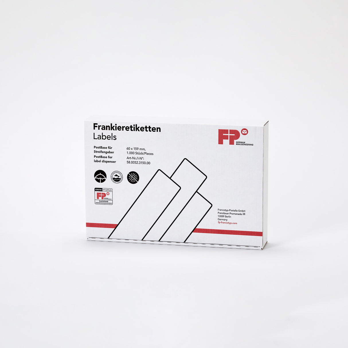 Postitustarra PostBase- postimaksukoneeseen (60x159 mm) 1000 kpl